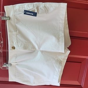 White Cotton Shorts